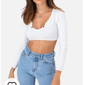 ADKIA ASPO LONG SLEEVE CROP TOP